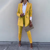 2023 Women's Sets Blazers Office Elegant Ladies Workwear Outfit Female Jacket Two Piece Suit Loose Coat Wide Leg Pants