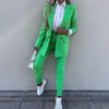 2023 Women's Sets Blazers Office Elegant Ladies Workwear Outfit Female Jacket Two Piece Suit Loose Coat Wide Leg Pants