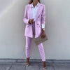 2023 Women's Sets Blazers Office Elegant Ladies Workwear Outfit Female Jacket Two Piece Suit Loose Coat Wide Leg Pants
