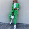 2023 Women's Sets Blazers Office Elegant Ladies Workwear Outfit Female Jacket Two Piece Suit Loose Coat Wide Leg Pants