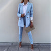 2023 Women's Sets Blazers Office Elegant Ladies Workwear Outfit Female Jacket Two Piece Suit Loose Coat Wide Leg Pants