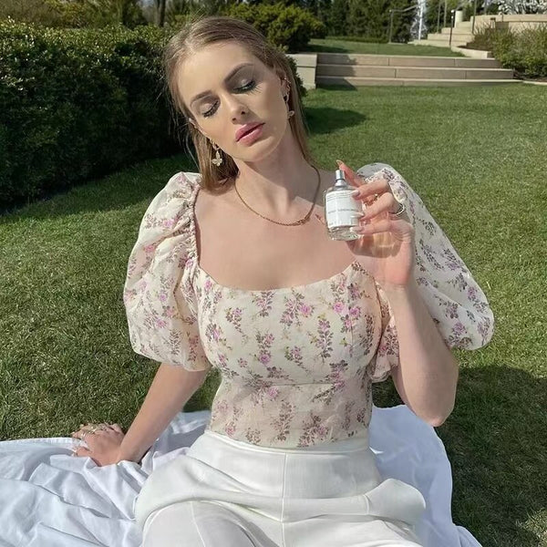 2023 Women Sexy Tshirt Short Sleeve Flower Printed Summer Tshirt for Women