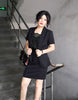 2023 Office Lady Work Blazer Skirt Suits Turn Down Collar Button Short Sleeve Jackets Mini Skirts 2 Two Pieces OL Sets