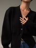 2023 Office Solid Color Temperament Women's Cardigan V-Neck Autumn Winter Single Breasted Chic Coat Long Sleeve Sweater Cardigan