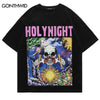 2023 Punk T Shirt Streetwear Hip Hop Skull Graphic Print T-Shirt Mens Gothic Cotton Tshirt Harajuku Casual Short Sleeve Tee Top