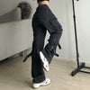 2023 Retro Grunge Oversized Low Waist Jeans Women's Streetwear Harajuku Strap Pocket Retro Skinny Denim Hip Hop Pants