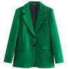 2023 Sping Woman Tops Single Breasted Long Sleeve Suit Jacket Office Lady Casual Blazers Female Green Coats Jaqueta Blazer Coat