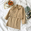 2023 Spring And Autumn Goddess Costume Korean Version Of The 2-piece Denim Jacket Skirt Temperament Women's
