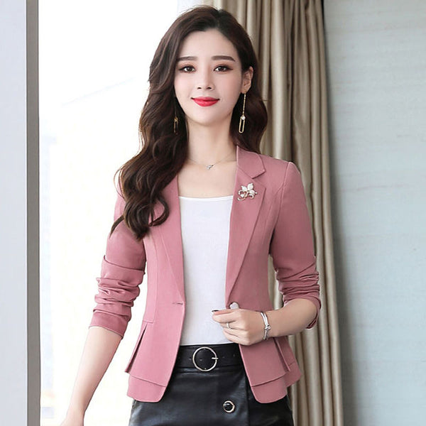 2023 Spring And Autumn Women's Blazer Jacket Slim Short Coat Women's Clothing Leisure Female Suit Jacket