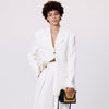 2023 Spring And Summer Arrive Woman White Notched Lapel Collar Blazer Boyfriend Oversized Jacket Single-button Suit