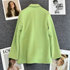 2023 Spring Autumn Blazer Office Lady Casual Loose Suit Coat Women's Green/Black/Beige Chic Blazer Coat Ladies Solid Small Suits
