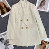 2023 Spring Autumn Blazer Office Lady Casual Loose Suit Coat Women's Green/Black/Beige Chic Blazer Coat Ladies Solid Small Suits