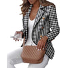 2023 Spring Autumn Double Breasted Long Sleeve Blazer Coat Casual Print Jacket