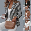 2023 Spring Autumn Double Breasted Long Sleeve Blazer Coat Casual Print Jacket