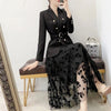 2023 Spring Autumn Black Suit Jacket Skirt Two-piece Women's Elegant Professional Wear Korean Blazers Coat Dress Set