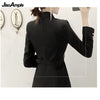 2023 Spring Autumn Black Suit Jacket Skirt Two-piece Women's Elegant Professional Wear Korean Blazers Coat Dress Set