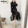 2023 Spring Autumn Black Suit Jacket Skirt Two-piece Women's Elegant Professional Wear Korean Blazers Coat Dress Set