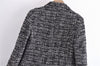 2022 Spring Autumn Office Lady Tweed Woolen Double Breasted Blazer Female Temperament Blazer For Women
