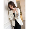 2023 Spring Autumn White Small Suit Jacket Women Niche Short Korean Style Elegant Slim Fit Long Sleeve Single Breasted Blazer