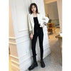 2023 Spring Autumn White Small Suit Jacket Women Niche Short Korean Style Elegant Slim Fit Long Sleeve Single Breasted Blazer