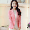 2023 Spring Autumn Women Slim Blazer Coat Plus Size Casual Jacket Long Sleeve One Button Suit Lady Blazers Office Work Wear Tops