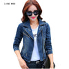 2023 Spring Autumn Women's Slim Fit Denim Blazer Women Streetwear Short Bomber Jackets Coats Casual Zipper Jean Blazers Female