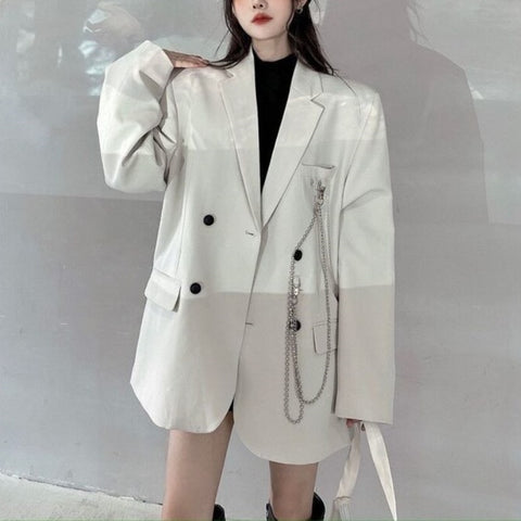 2023 Spring Chain Women's Jackets For Female Coat Basic Korean Jacket Blazer Set Women Top Suits Ladies Blazers Harajuku Elegant