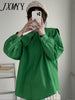 2023 Spring Large Lapel Shirt Female Chic Elegant Temperament Simple Design Commuting Comfortable All-Match Top
