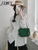 2023 Spring Large Lapel Shirt Female Chic Elegant Temperament Simple Design Commuting Comfortable All-Match Top