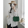 2023 Spring Large Lapel Shirt Female Chic Elegant Temperament Simple Design Commuting Comfortable All-Match Top
