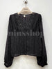 2023 Spring Elegant Temperament Shirt Lace Hook Flower V-Neck Slightly Transparent Puff Sleeve Women's Long-Sleeved Shirt