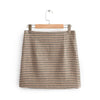 2023 Spring Ladies Retro Plaid Single Breasted Suit Jacket Sexy High Waist Bag Hip Short Skirt Casual Women's Suit