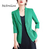 2023 Spring Summer Elegant Blazers Jackets Coat Half Sleeve Women Blaser Tops Business Work Wear Professional Office Outwear