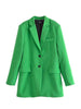 2023 Spring Women Blazer Suits Single Button Long Sleeve Slim Green Jacket Heart Detail Mini Skirt 2 Piece Sets