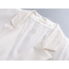 2023 Spring Women Silk Satin Texture White Blazer Versatile Long Sleeve Double Breasted Lapel Mid-length Blazer CD8626