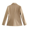 2023 Spring Women Solid Color Blazer Casual Long Sleeve Double Breasted Lapel Female Outerwear Chic Top MSD7191