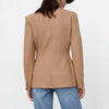 2023 Spring Women Solid Color Blazer Casual Long Sleeve Double Breasted Lapel Female Outerwear Chic Top MSD7191