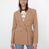 2023 Spring Women Solid Color Blazer Casual Long Sleeve Double Breasted Lapel Female Outerwear Chic Top MSD7191