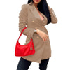 2023 Spring and Autumn Wome's Slim Long-sleeved Double-breasted Mid-length Suit Jacket Female and Lady Casual Coats