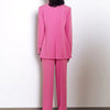 2023 Spring and Autumn Pink Slim Waist Thin Single Button Women's Suit Jacket Feminine Temperament + Pants