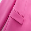 2023 Spring and Autumn Pink Slim Waist Thin Single Button Women's Suit Jacket Feminine Temperament + Pants