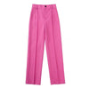 2023 Spring and Autumn Pink Slim Waist Thin Single Button Women's Suit Jacket Feminine Temperament + Pants