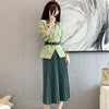 2023 Spring and Autumn Suit Jacket Skirt Two-piece Women's Professional Wear Korean Elegant Blazers Coat Dress Set