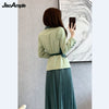 2023 Spring and Autumn Suit Jacket Skirt Two-piece Women's Professional Wear Korean Elegant Blazers Coat Dress Set