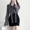 2023 Spring and Summer Shirts Women Sexy All-match Tops Light  Casual Shirts Boutique Clothing Simple Style