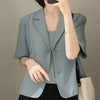 2023 Summer Loose Sweet Thin Fabric Single-breasted Short Sleeve Blazers for Women Girl Outwear Ladies Short Jackets
