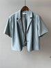 2023 Summer Loose Sweet Thin Fabric Single-breasted Short Sleeve Blazers for Women Girl Outwear Ladies Short Jackets