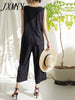 2023 Summer Products Round Neck Slit Vest Top Slit Nine Points Wide Leg Culottes Two-Piece Simple Casual Suit Linen