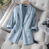 2023 Summer Women Blazer Office Lady Casual Jacket Slim Small Suit Coat Work Female One-Button Blazers Outerwear Fashion