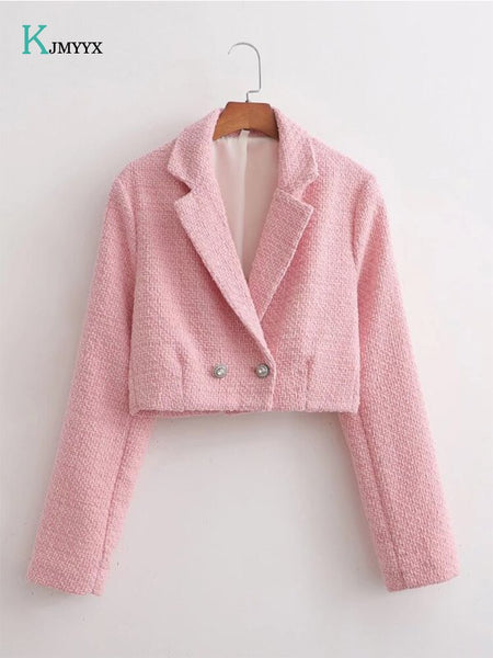2023 Summer Women's Suit Jacket Short Style Simple Classic Spring Long Sleeve Elegant Office Ladies High Street